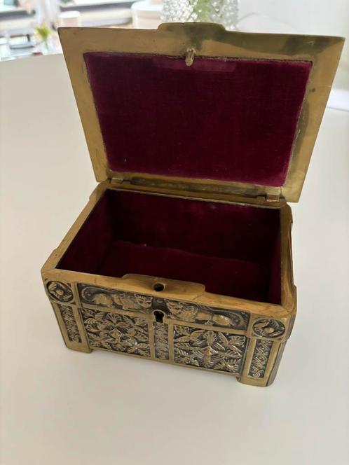 Prachtig koperen juwelbox, Antiek en Kunst, Antiek | Brons en Koper, Koper, Ophalen of Verzenden