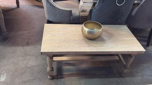 Eikenhouten woonkamertafel Aerogummed, Huis en Inrichting, Tafels | Salontafels, Zo goed als nieuw, Rechthoekig, Eikenhout, Ophalen