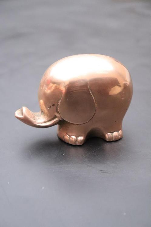 Massief vintage olifant beeld handgroote, Huis en Inrichting, Woonaccessoires | Wanddecoraties, Gebruikt, Ophalen of Verzenden