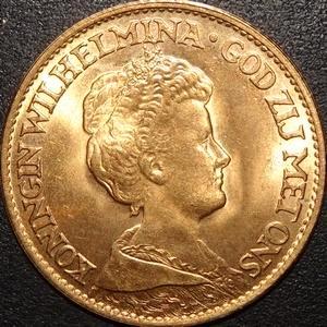 Or - Pays-Bas - 10 florins - Wilhelmina -1917, Timbres & Monnaies, Monnaies | Europe | Monnaies non-euro, Monnaie en vrac, Autres pays