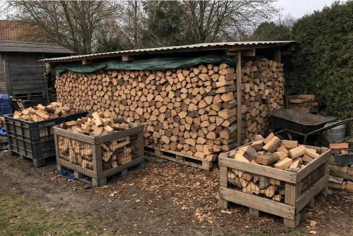 Droog/nat brandhout. Hardhout of zachthout, Tuin en Terras, Overige Tuin en Terras, Nieuw, Ophalen of Verzenden