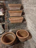 Aardewerk, bloempotten, terracotta plantenbakken, Tuin en Terras, Bloembakken en Plantenbakken, Ophalen, Overige materialen, Gebruikt