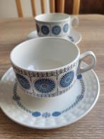 Servies : 2 tassen met ondertas / pontesa - ironstone, Ophalen of Verzenden, Zo goed als nieuw