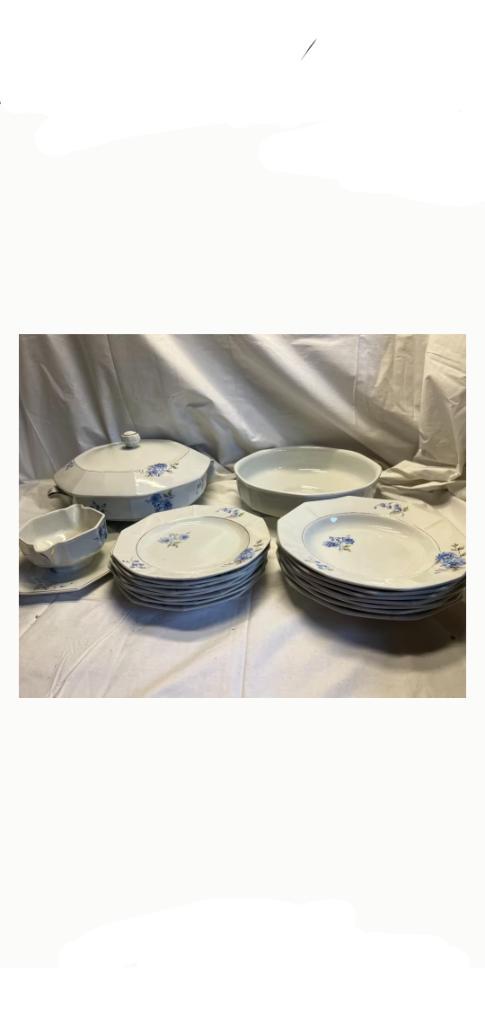 Antiek Saint-Amand servies – Porcelaine Opaque – Frankrijk, Antiek en Kunst, Antiek | Keramiek en Aardewerk, Ophalen