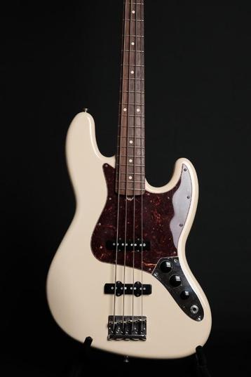 Basse de jazz Fender American Standard - Olympic White, Enlèvement, Comme neuf, Électrique
