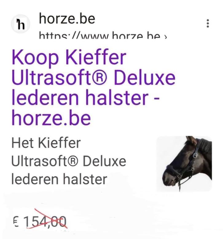 Kieffer Deluxe LEDEREN halster, Dieren en Toebehoren, Paarden en Pony's | Hoofdstellen en Tuigage, Zo goed als nieuw, Ophalen of Verzenden