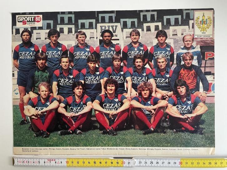 Poster Club Luik 1980-81 (Sport 80), Verzamelen, Sportartikelen en Voetbal, Zo goed als nieuw, Poster, Plaatje of Sticker, Ophalen of Verzenden