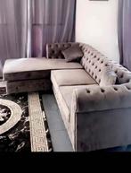 Canapé capitonnée gris, Enlèvement, Comme neuf