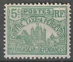 Madagascar 1908/1924 - Yvert 10TX - Paleis Tananarive (ZG), Timbres & Monnaies, Timbres | Afrique, Envoi, Non oblitéré, Autres pays