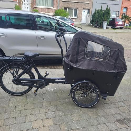 Vogue Carry 4 elektrische bakfiets 2 jaar oud, Vélos & Vélomoteurs, Vélos | Vélos avec bac, Utilisé, Autres marques, 4 enfants ou plus