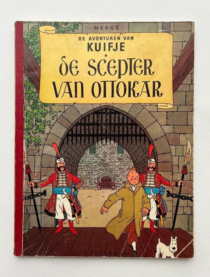 Kuifje - De scepter van Ottokar SC 1e uitgave 1961 - Hergé, Boeken, Stripverhalen, Gelezen, Eén stripboek, Ophalen of Verzenden