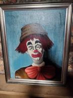 Peinture clown hauteur 58 cm largeur 48 cm, Zo goed als nieuw, Ophalen