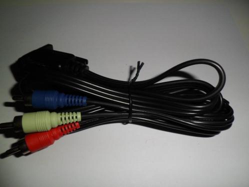 VGA (m) - Component 3RCA (m) kabel / zwart 1.6meter lengte, Audio, Tv en Foto, Audiokabels en Televisiekabels, Zo goed als nieuw
