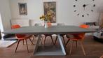 Glasen eettafel + 8 stoelen geen gebruikssporen, Huis en Inrichting, Tafels | Eettafels, Ophalen, Gebruikt