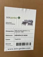 Ankara 4-zits hoektuinmeubilair - Zwart aluminium, Tuin en Terras, Tuinbanken, Ophalen, Nieuw, Aluminium