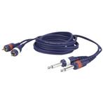 2 RCA male L/R to 2 mono Jack L/R OFC 1,5m, Ophalen of Verzenden, Nieuw