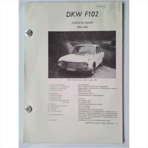 DKW Auto Union F102 Vraagbaak losbladig 1964-1966 #1 Nederla, Livres, Autos | Livres, Utilisé, Enlèvement ou Envoi