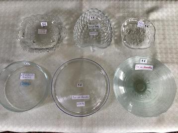 6 mooie glazen schalen aan 5 euro per schaal beschikbaar voor biedingen