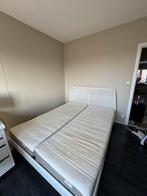 IKEA Metalen Tweepersoonsbed (160x200cm) + Matressen, Ophalen, Tweepersoons, 200 cm, Metaal