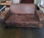 Canapé Tullow (2 places) Tissus aspect vieux cuir - Marron, Maison & Meubles, Canapés | Salons, 75 à 100 cm, Vintage (aspect vieux cuir)