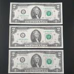 3 x 2 dollars USA 2017 jaar set, Postzegels en Munten, Bankbiljetten | Amerika, Setje, Ophalen of Verzenden, Noord-Amerika