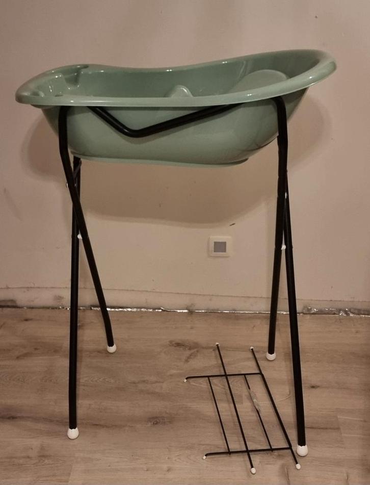 Babybadje met steun op zwarte staander, Kinderen en Baby's, Badjes en Verzorging, Badje, Ophalen