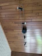 Luchter met 4 spots X 2, Ophalen of Verzenden, Gebruikt, Metaal of Aluminium, Plafondspot of Wandspot