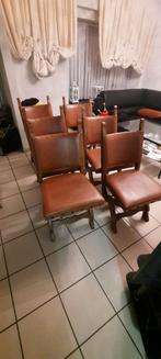 Chaise salles à manger 6p, Gebruikt, Ophalen of Verzenden, Hout, Rood
