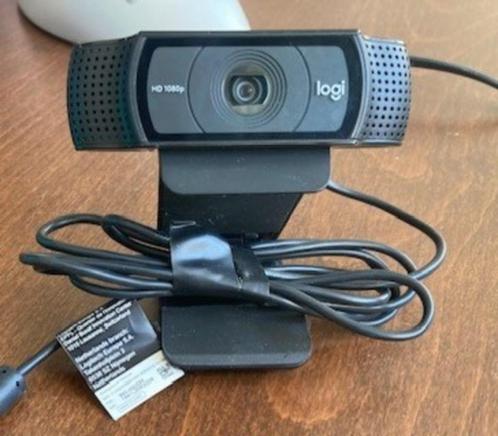 Logitech C920 HD-webcam, Computers en Software, Webcams, Zo goed als nieuw, Bedraad, ChromeOS, MacOS, Windows, Monitorclip, Microfoon