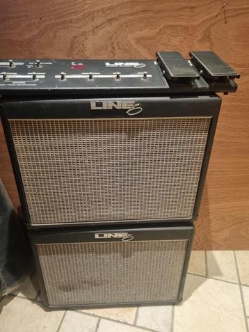 Line6 - Flextone2 amp + extra cabinet + pedal, Musique & Instruments, Enlèvement, Utilisé, Guitare, 100 watts ou plus