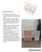 Parc lit bébé avec matelas, Enlèvement, Utilisé, Lit