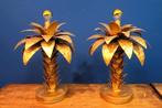 Paire de lampes "Palmier" – Style jansen – Métal Doré, Enlèvement, Métal