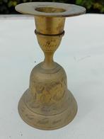 Antieke kleine bel en kandelaar, Antiek en Kunst, Ophalen of Verzenden, Koper