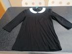 Nieuw medium long-sleeve shirt zwart, wit kraagje Vero Moda, Vêtements | Femmes, T-shirts, Neuf, Taille 38/40 (M), Enlèvement ou Envoi