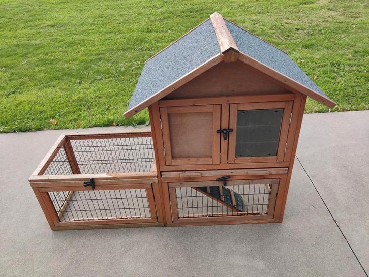 Konijnenhok - caviahok, Dieren en Toebehoren, Knaagdieren en Konijnen | Hokken en Kooien, Gebruikt, Hok, 90 cm of meer, 110 cm of meer