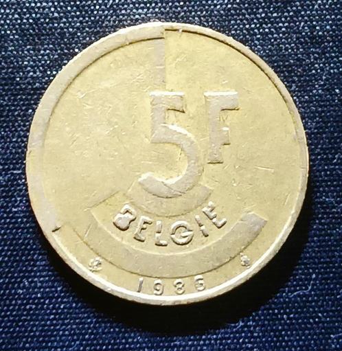 5 frank 1986 VL - Boudewijn I (variant: B vol), Postzegels en Munten, Munten | België, Losse munt, Verzenden