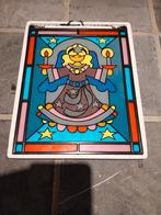 Vensterbeeld gekleurd glas decoratie kerst, Ophalen of Verzenden