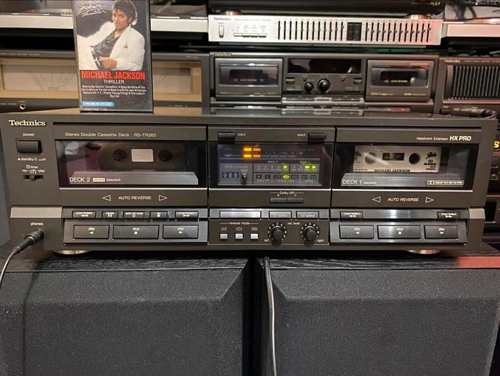 Technics RS-TR265 gekalibreerd, Audio, Tv en Foto, Cassettedecks, Dubbel, Overige merken, Auto-reverse, Tiptoetsen, High speed dubbing
