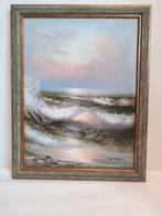 Schilderij H. Gailey - zeegezicht, Antiek en Kunst, Ophalen of Verzenden