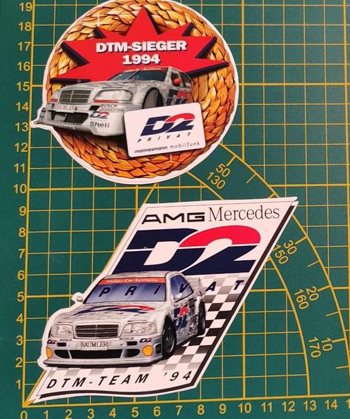 Lot 2x stickers DTM Mercedes AMG D2 1994, Collections, Autocollants, Enlèvement ou Envoi