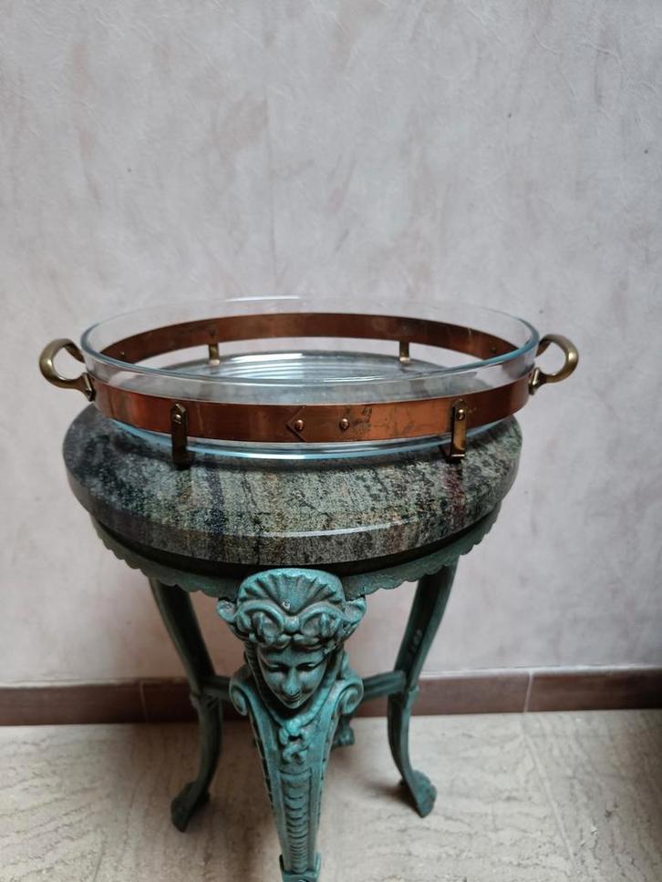 Vintage koperen serveer schaal Nielsjohan Sweden, Antiek en Kunst, Antiek | Brons en Koper, Ophalen of Verzenden