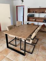 WEBA eettafel + stoelen in perfecte staat, Ophalen, Zo goed als nieuw, Bois, 4 tot 6 stoelen