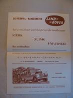 93 Land Rover 88 en 109 brochure + prijslijstje jaren 50, Enlèvement ou Envoi, Utilisé