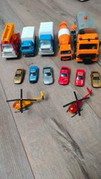 5 Werkvoertuigen 6 autootjes 2 helikopters, Ophalen