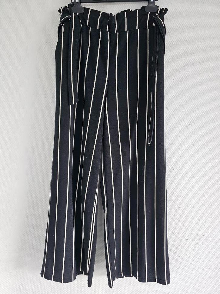 zwart/wit gestreepte broek, Kleding | Dames, Broeken en Pantalons, Gedragen, Maat 38/40 (M), Zwart, Lang, Ophalen of Verzenden