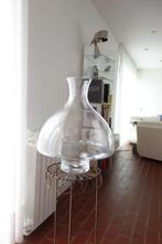 vase en verre avec support, Maison & Meubles, Accessoires pour la Maison | Vases, Comme neuf, Enlèvement, Verre