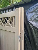 Dubbele en enkele poort om op te knappen., Jardin & Terrasse, Portes de jardin, 200 cm ou plus, Portail battant, Utilisé, Bois