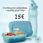 Tupperware crystalwave vakjesdoos + ecofles, Huis en Inrichting, Keuken | Tupperware, Nieuw, Ophalen of Verzenden