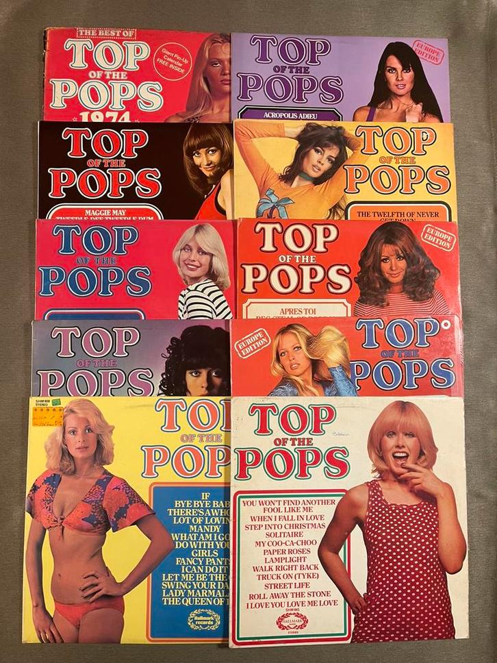 Lot van 10 TOP OF THE POPS 33 rpm vinyl lp album records, Cd's en Dvd's, Vinyl | Verzamelalbums, Gebruikt, Ophalen of Verzenden