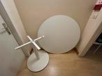 Witte ronde tafel 4p, Huis en Inrichting, Tafels | Eettafels, Ophalen, 150 tot 200 cm, Zo goed als nieuw, Metaal